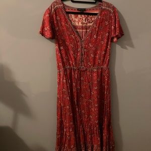 Aly Daly Boho Red Dress
